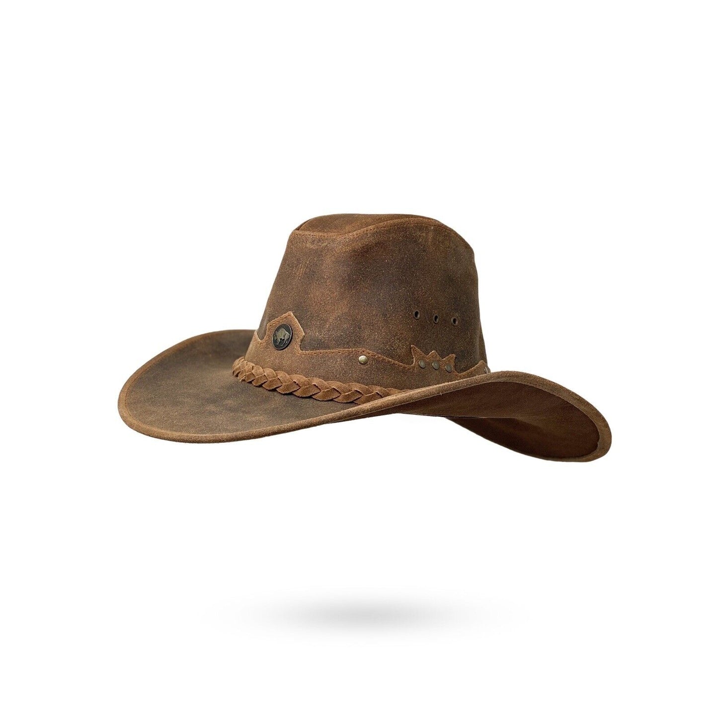 Lederhut Western Cowboy Unisex – Outdoor Hut für Reiten, Wandern & Abenteuer